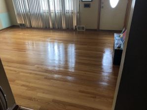 Wood floor cleaning by Lock Pro Cleaning Services LLC